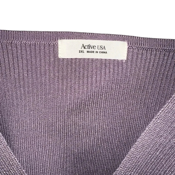 Purple Sweater cropped top (F14) - Picture 4 of 4